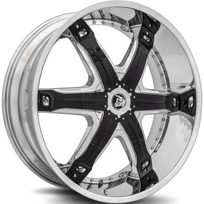 Diablo Fury Chrome Wheels with Black Inserts