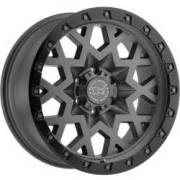 Black Rhino Sprocket Matte Gunmetal with Black Lip