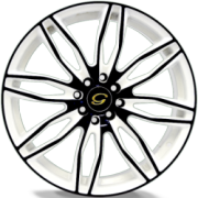 G-Line G1017 White and Black Wheels