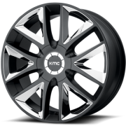 KMC KM710 Takedown Satin Black with Chrome Inserts