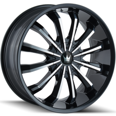 Mazzi 341 Fusion Black Machined Wheels