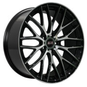 STR 615 Black Machined Wheels