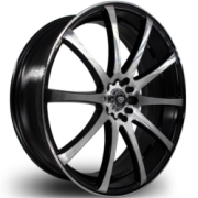 White Diamond 3196 Black Machined Wheels